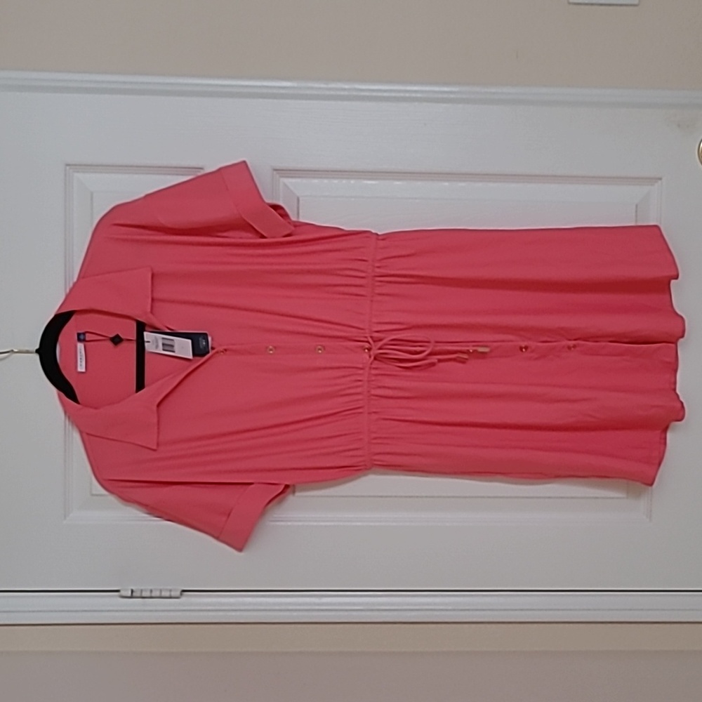 NWT UPF 50+ Cabana Life Coral Dress Shirt Size Large
